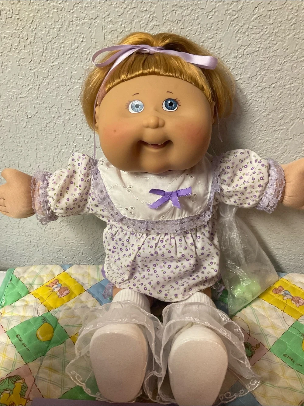 RARE VTG Cabbage Patch Kid Play Along Girl PA-25 Brown Hair Gray Eyes 2004
